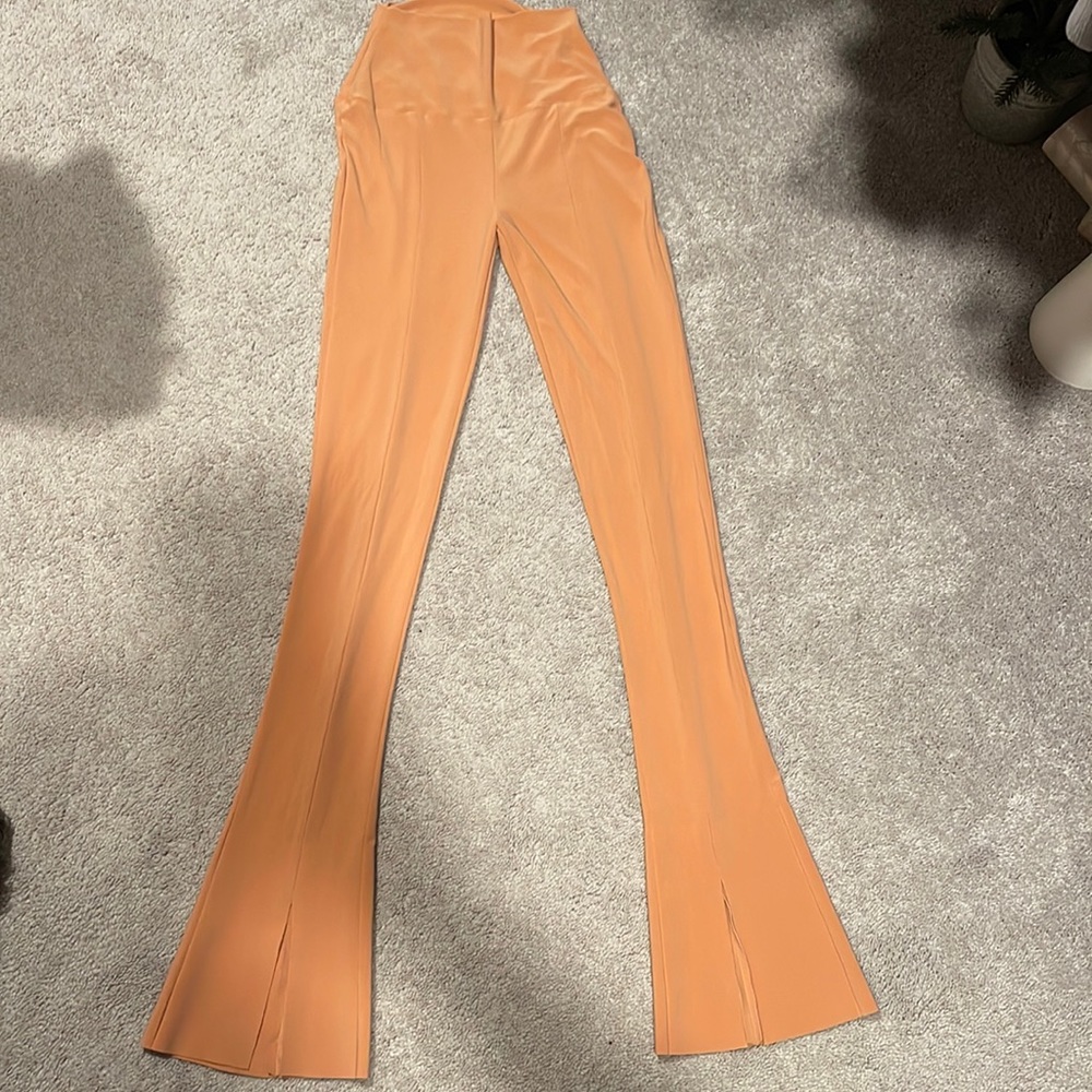 Norma Kamali split hem flared legging